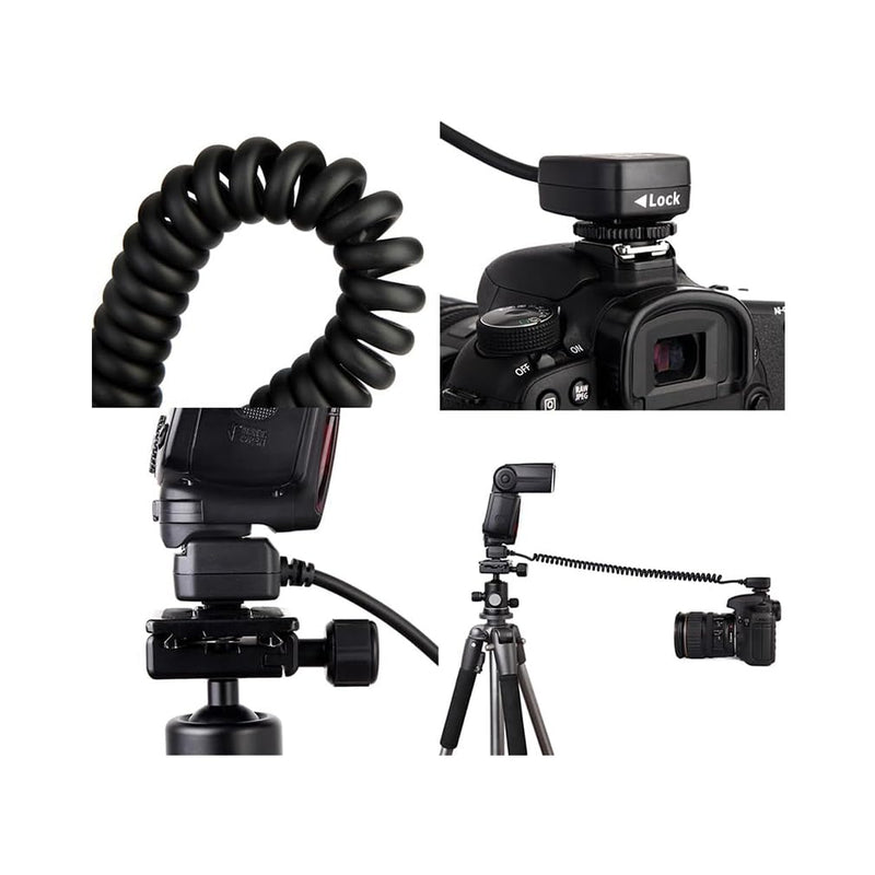 [AUSTRALIA] - Flash TTL Hot Shoe Cord for Nikon Z5 Z6 Z6II Z7 Z7II D780 D850 D800 D750 D500 D7200 D5600 D5500 D5300 D3500 D3300 Replaces Nikon SC-28 Cord -1.5m 