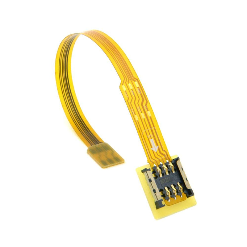 CableCC Micro SIM Card to Nano SIM Kit Male to Female Extension Soft Flat FPC Cable Extender 10cm Nano-Micro SIM