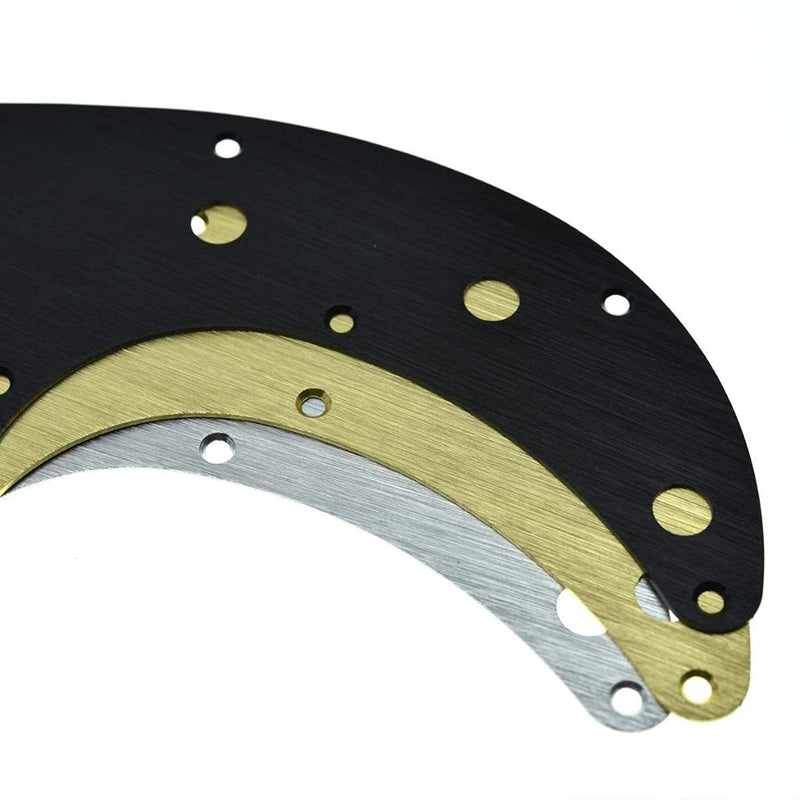 Dopro 13 Hole Right Handed Modern-Style Metal Aluminium Anodized Precision Bass P Bass Pickguard Fits American Fender P Bass Black Right Handed Version