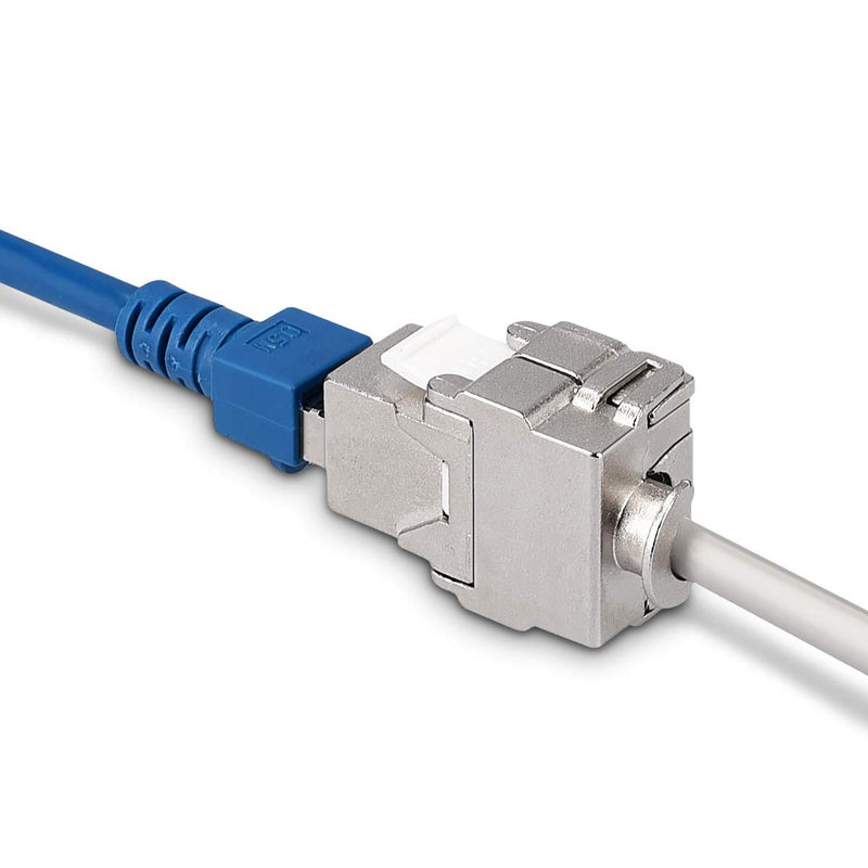 kwmobile Keystone Module Jacks - 24 Piece CAT6A Shielded Keystone Jack RJ45 Cat 6A Ethernet Module 10 Gbit with Shielded Metal Housing 24x