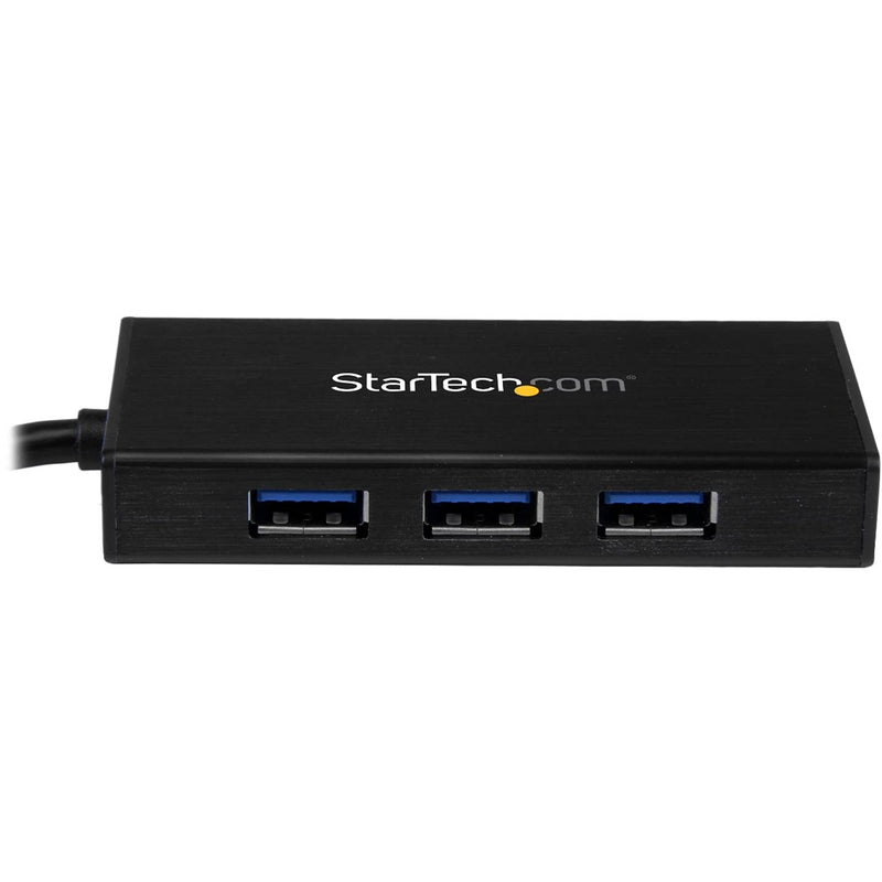 StarTech.com USB 3.0 Hub with Gigabit Ethernet Adapter - 3 Port - NIC - USB Network / LAN Adapter - Windows & Mac Compatible (ST3300GU3B) Black w/ 3 USB Ports