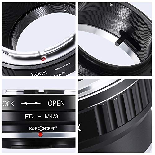 K&F Concept Lens Mount Adapter Ring Compatible with Canon FD Lens to Micro Four Thirds M4/3 Olympus Pen and Panasonic Lumix Cameras FD-M4/3