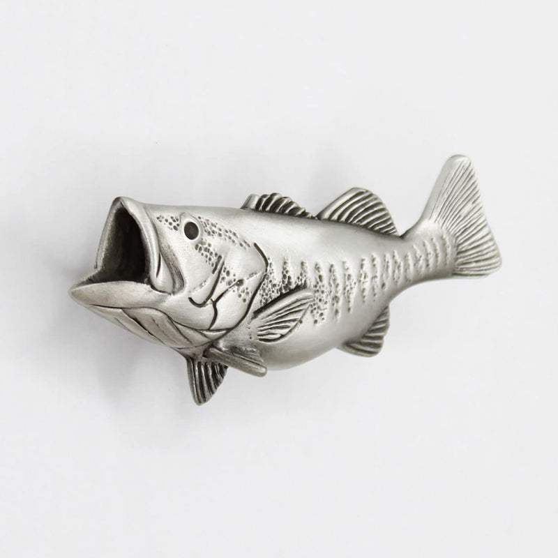 Costello Coastal - Bass Cabinet Knob (Left Facing) - Artist Designed Pewter Hardware Left Facing