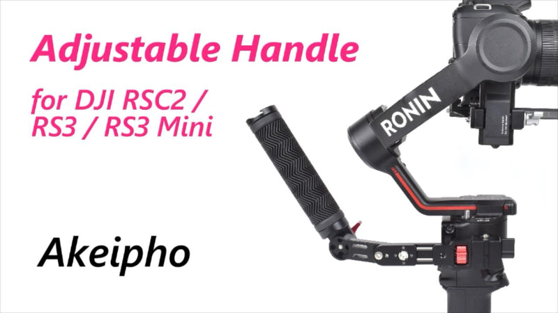 Adjustable NATO Briefcase Sling Handle for DJI Ronin RSC2 / RS3 / RS3 Mini, Gimbal Handgrip Extension Grip with Cold Shoe Mount 1/4" 3/8" Holes for Video Light, Microphone, Monitor