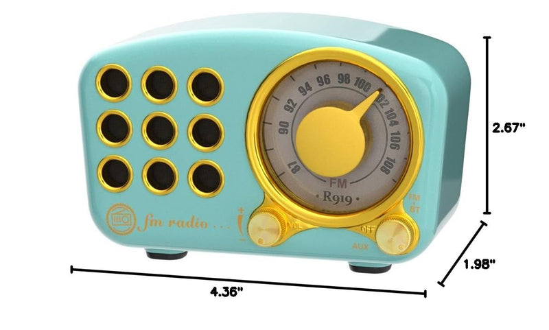 [AUSTRALIA] - Retro Bluetooth Speaker, Vintage Radio-Greadio FM Radio with Old Fashioned Classic Style, Strong Bass Enhancement, Loud Volume, Bluetooth 5.0 Wireless Connection, TF Card and MP3 Player (Blue) Blue 