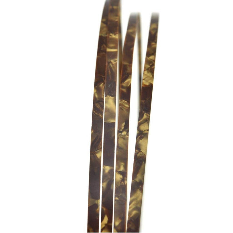 Dopro 2pcs Guitar Binding Purfling Strips Guitar Binding Strip 1650 * 5 * 1.5mm for Acoustic or Classical Guitar Brown Pearl