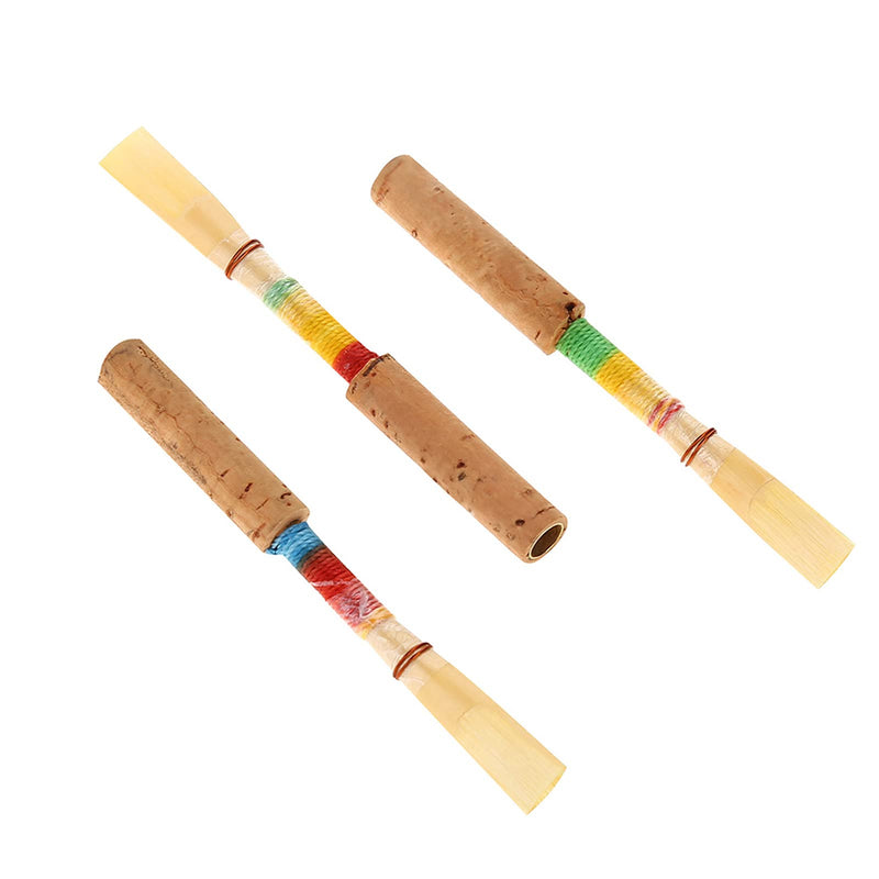 [AUSTRALIA] - 4Pcs Oboe Medium Soft Oboe Reeds Cork Wind Instrument Parts with Transparent Tube Sleeve Playing Accessories 
