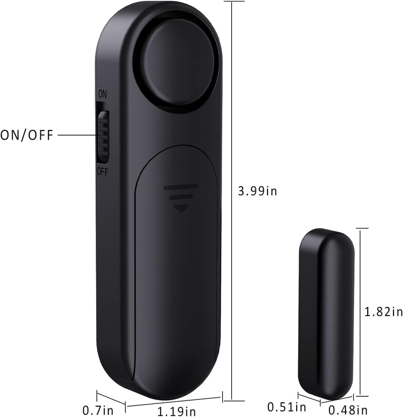 [AUSTRALIA] - 5-Pack Window Alarms for Home Security, 120dB Door and Window Open Sensor Chime for Kid Safety, Pool Safety, Sliding Door, DIY Protection, Easy Installation,Ideal for Home,Garage,Apartment,Black 