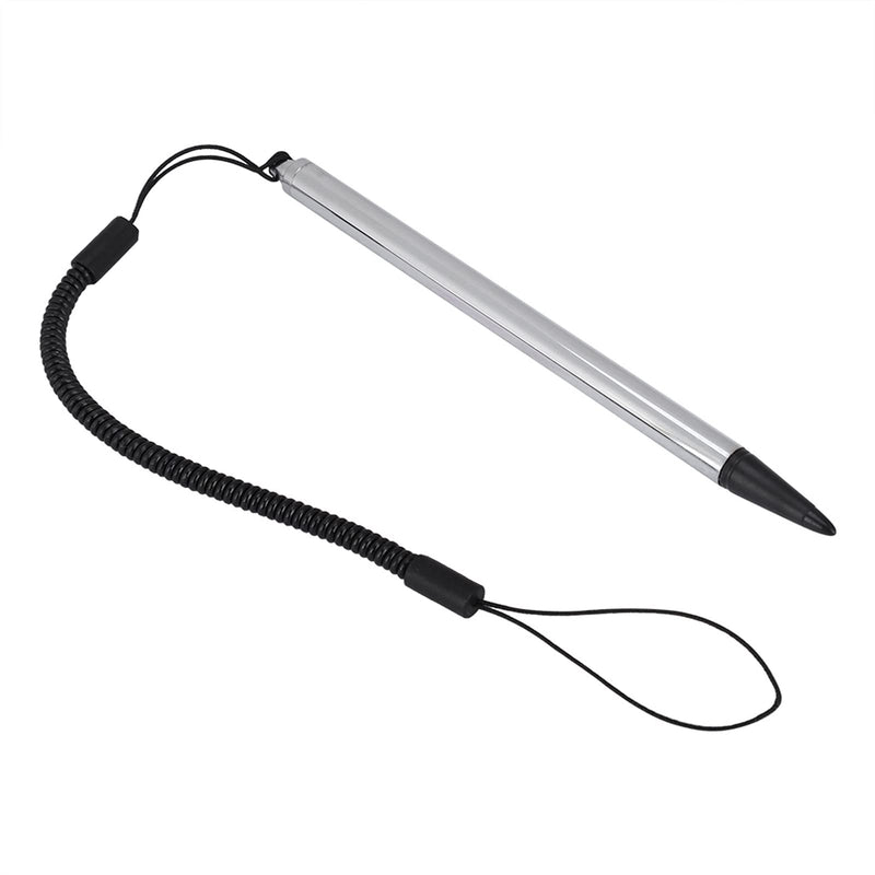 Touch Pen with Spring Rope, Resistive Touch Screen Painting Pen Resistive Stylus Hard-tip Pen with Anti-Lost Spring Rope, for POS, PDA, Car Navigator(Silver) Silver