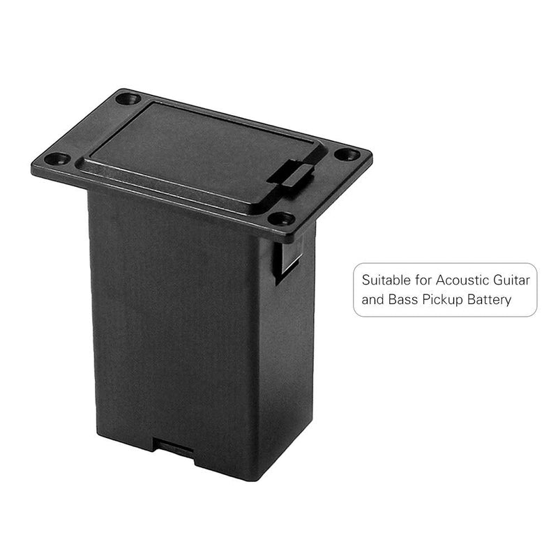 2Pcs Guitar Pickup Battery Box Battery Guitar Case Acoustic Guitar Pickup Parts, Pickup Shell Cover Installed on Guitar Bass with 9V Battery Box, Case Holder Replacement for EQ 7545R Bass Accessories