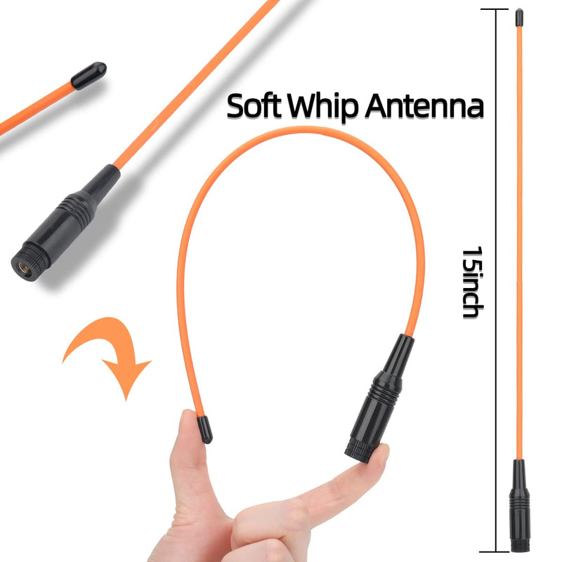 Extended Long Range Flexible Receiver Orange Antenna Upgrade 15 inch Whip Antenna for Garmin GPS Alpha 100 200 Astro 220 320 430, Roniware