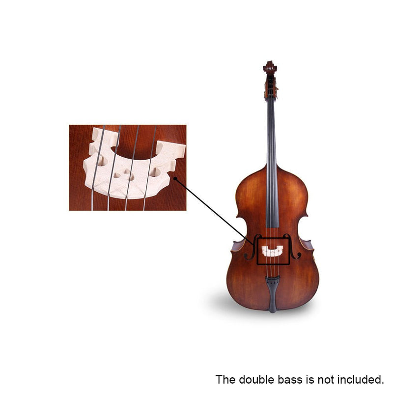 3/4 Maple Bridge,HUIOP 1pc Replacement Part 3/4 Maple Bridge for Double Bass Contrabass Upright Bass
