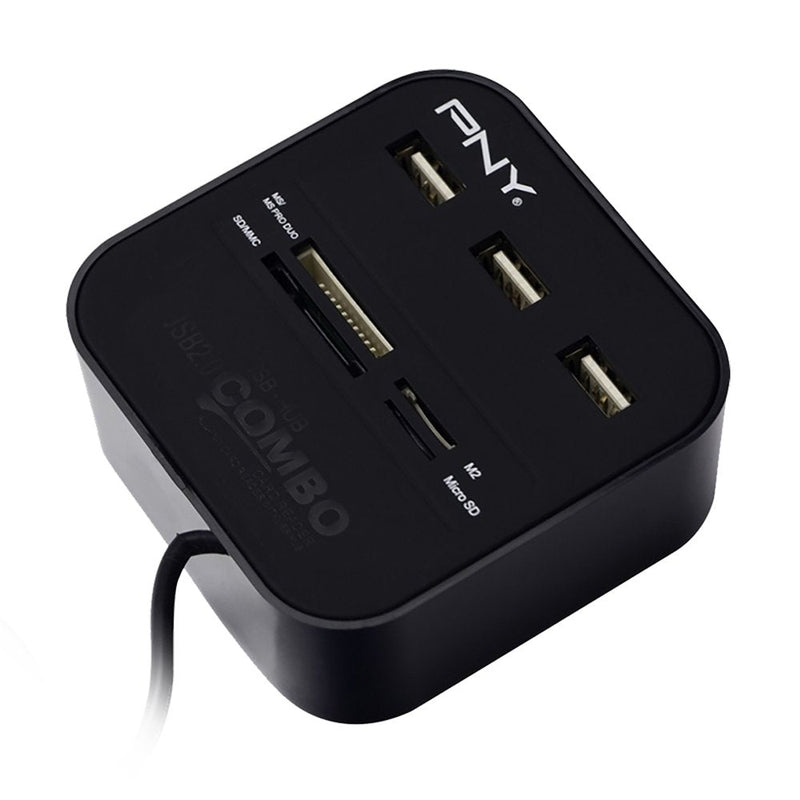 PNY Multi-Slot USB & Flash Card Reader (P-UBSDRDR21K-RF)