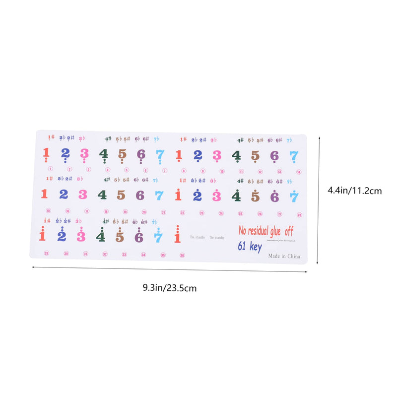 2 Sheets 61 Key Keyboard Stickers Letter Stickers Piano Letter Stickers for Keys Sticker by Numbers Piano Stickers for Keys Piano Decals Piano Accessories Music Instrument Supplies