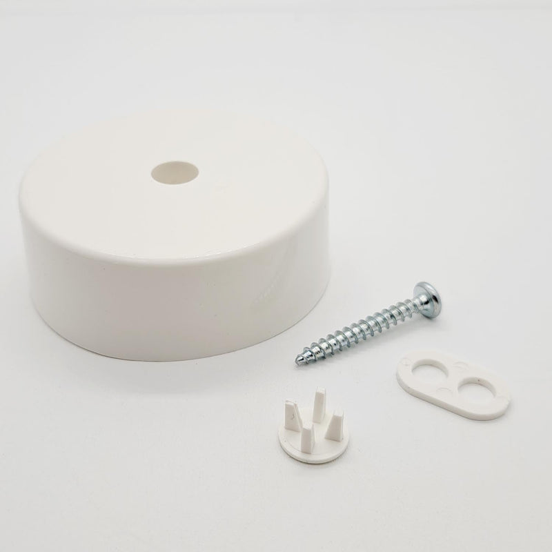 Junction Box Diameter 64 x 23 mm Including Mounting Accessories Surface-Mounted Box Canopy White
