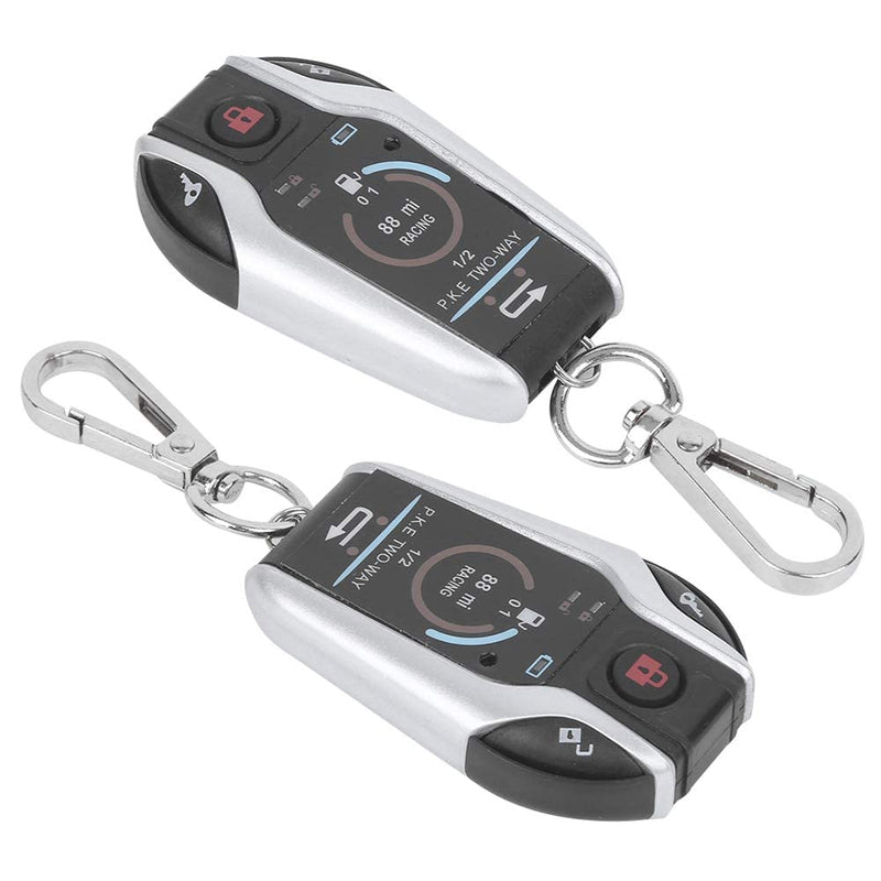 Qiilu 12V 2 Way Motorcycle Security Alarm System with Remote Control, Anti-Theft Security Burglar Alarm System