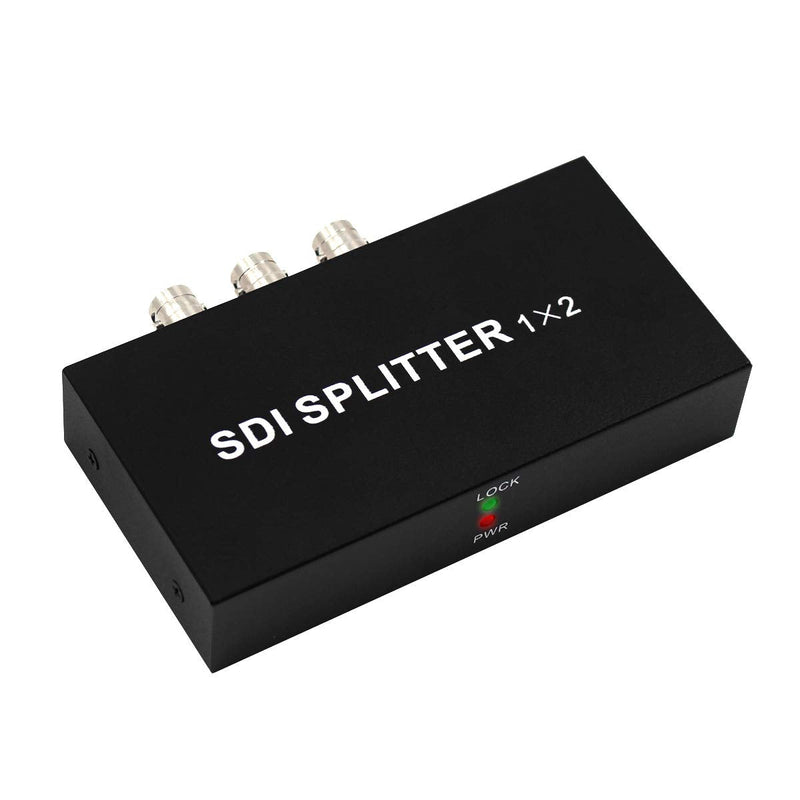 SDI Splitter 1x2 Multimedia Split SDI Extender 1 to 2 Ports Adapter Support 1080P TV Video for Projector Monitor Camera