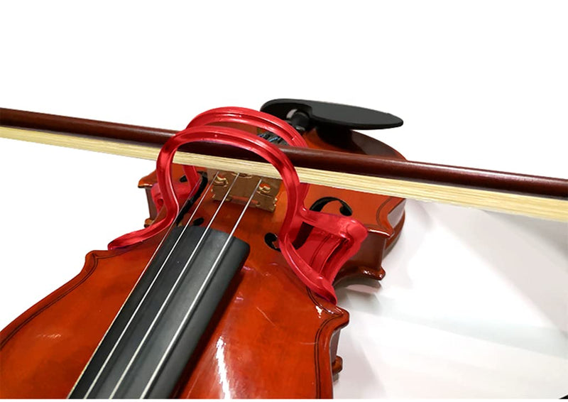 Violin Bow Corrector for 1/2-4/4 Violin Bow Collimator Guide Tool for Violin Beginner Teaches Proper Bow Holding Technique Accessory - Red