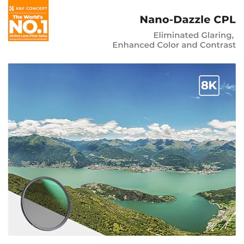 K&F CONCEPT 46mm Circular Polarizing Waterproof 24 Multi-Coated CPL Filter