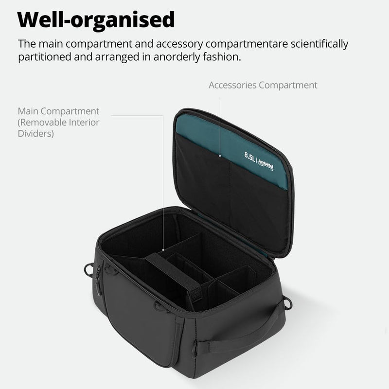 AMBITFUL Large Camera Cube Insert for Backpack, Waterproof Padded Camera Insert with Dividers, Quick Access for Travel Photography Gear Organizer (12.5L) Ambitful OC12