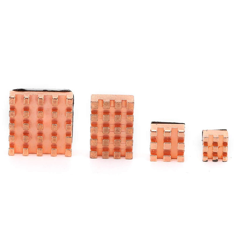 Pure Copper Heatsink, 4 Heatsinks Made of Pure Copper, Durable and Unbreakable for Raspberry PI 4B 1G 2G 4G (Copper)