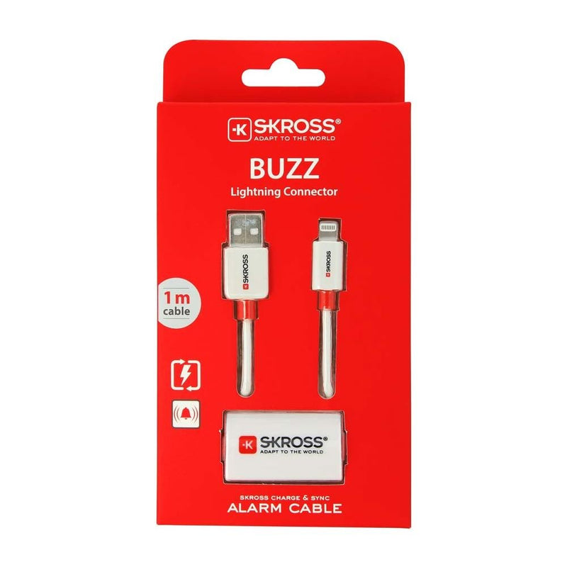 Skross Buzz Lightning Connector Charge and Sync Alarm Cable for All Devices with Lightning Connector [SKR2700211]