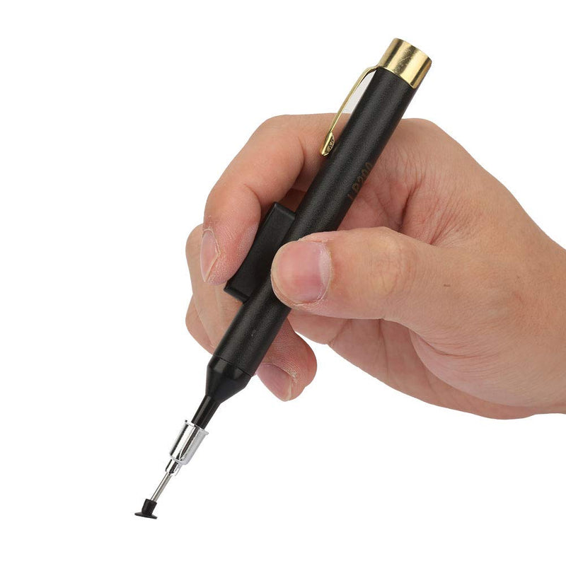 Vacuum Suction Pen Soldering Desoldering Pump Sucker IC SMD Vacuum Suction Pin Remover Tool LP-200 Manual Suction Pump Pickup Tool with 3 Suction Heads, #111