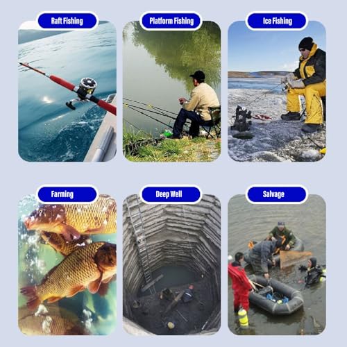 LICAEVEY Underwater Fishing Camera, 1080P 220 Wide Angle HD 4.3in High Brightness Screen, 15m High Toughness Cable for Ice Fishing Platform Fishing