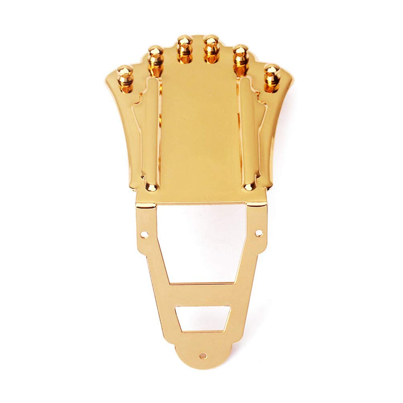 [AUSTRALIA] - String Replacement Bridge Tailpiece Frame Tailpiece Jazz Tailpiece Jazz Archtop Guitar Bridge Tailpiece Short Bass Bridge Guitar Tailpiece Metal Trapezoidal Golden 