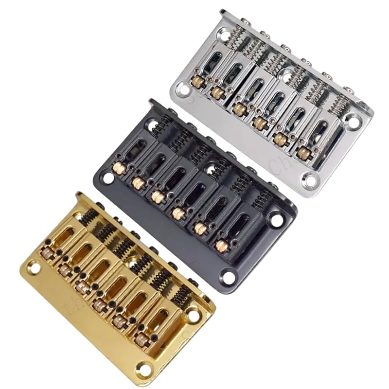 [AUSTRALIA] - 78MM Guitar Fixed Hardtail Bridge with Roller Saddles Fit Stratocaster Strat (Chrome) Chrome 