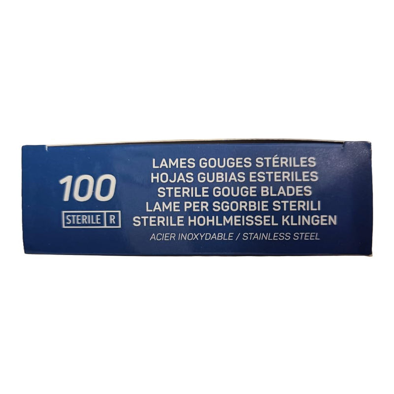 May Figure 5 Hollow Chisel Blades, Pack of 10, Individually Sterile Packed - Scalpel Blades for Corns & Callus Removal, for Medical Foot Care & Podiatry, Fits Scalpel Holder No.3