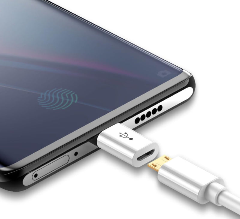 2 Pack Micro USB to USB C Adapter, Micro-USB Female to USB-C Male OTG Adapter Compatible with Samsung Galaxy S10 S9 S8 Plus Note 9 8, MacBook, LG V30 G5 G6, Moto Z2 Play Type-C Phones, Tablets (Black)