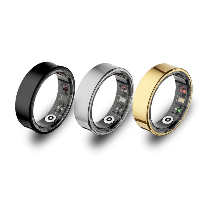 Smart Ring for Women & Men - Heart Rate, Blood Oxygen, Sleep Tracker | Waterproof IP68 | 12-Day Battery | Heart Rate, Steps, Calories Monitor | Comfort Fit Wearable Tech Accessory Ring Gold 11