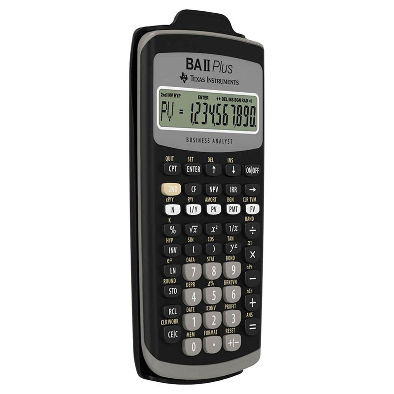 Texas Instruments IIBAPL/TBL/3E2 Advanced Financial Calculator BAII Plus Single
