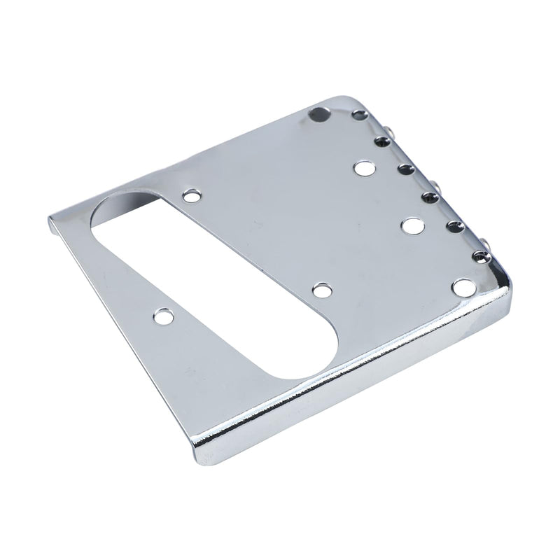 [AUSTRALIA] - Vintage Fixed Guitar Bridge with Brass Compensated 3-Saddle Steel Baseplate 10.8mm Guitar Bridge Compatible with Vintage Telecaster Tele Style Electric Guitar Replacement Parts Chrome 