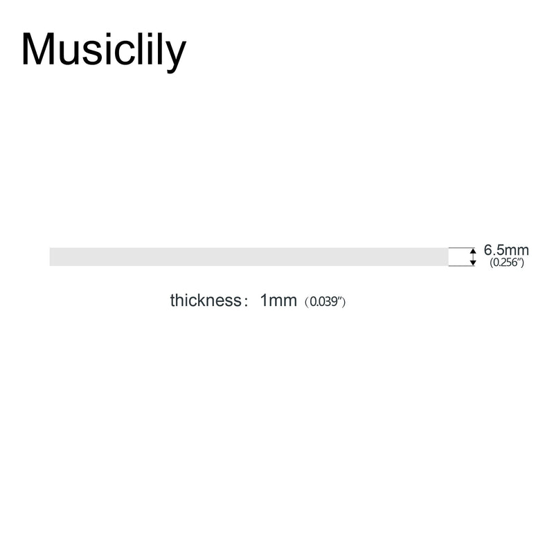 Musiclily Basic ABS Plastic Guitar Binding 1650x6.5x1mm for Acoustic Classical Guitar, Black