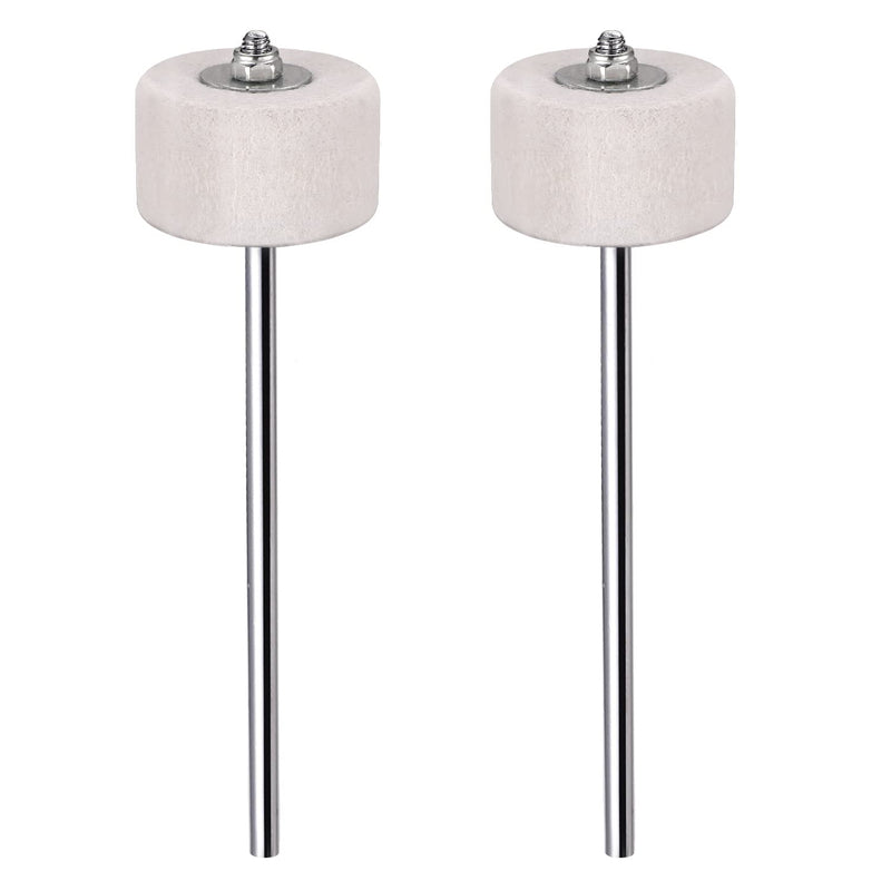 [AUSTRALIA] - Facmogu 2PCS Classic Felt Beater, White Felt Bass Drum Beater for Performance Convenient Drummer Replacement, Large Felt Beater for Drum Percussion Instrument Accessories Upgrade 1PCS 