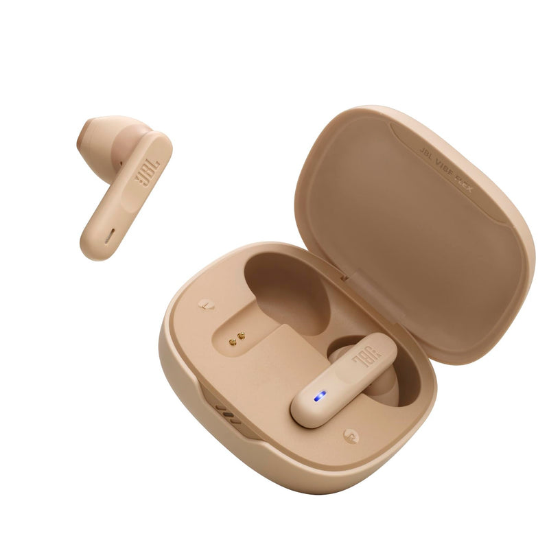 JBL Vibe Flex True Wireless Earbuds – Bluetooth Earphones with Deep Bass Sound, IP54 Water & Dust Resistant, Long Battery Life, Voice Assistant Compatible, Open-Ear Design (Beige) Beige