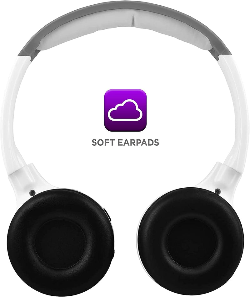 IR630PR Universal IR Wireless Foldable Headphones - Purple Wireless Bluetooth-Enabled Lightweight Portable for iPhone, Car, Kids Wireless Headphones for Universal Car Entertainment System