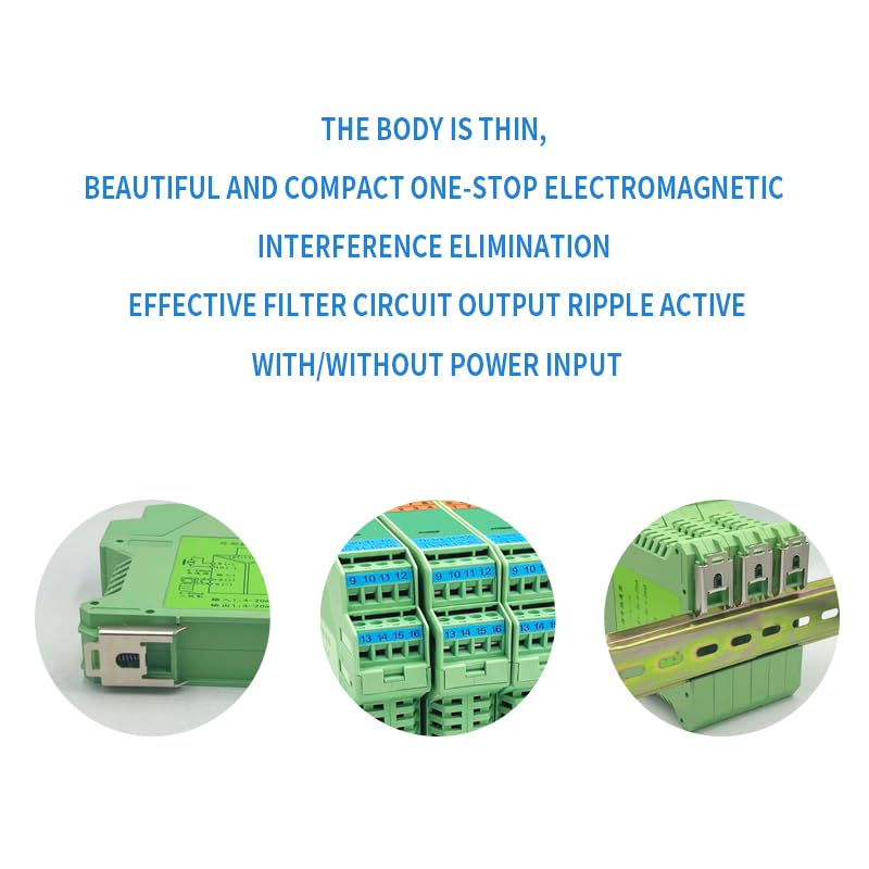 [AUSTRALIA] - Signal Isolator DC 24V,PLC Detect Signal Conditioner,Module Analog Output(One in and one Out 4-20mA Turn 4-20mA) 1 input and 1 output 