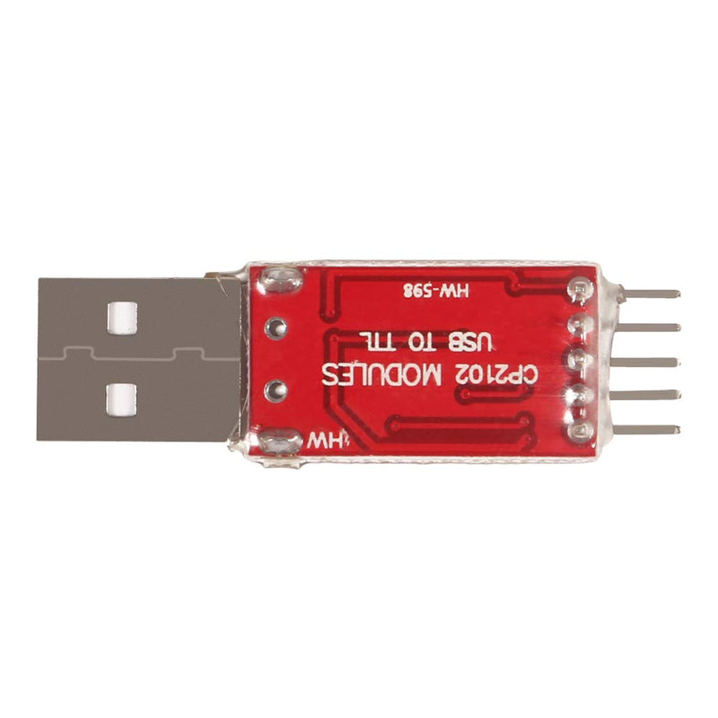 Aitrip 3 Sets CP2102 Module USB to TTL 5PIN Serial Converter Adapter Module Downloader with Jumper Wires for UART STC 3.3V and 5V