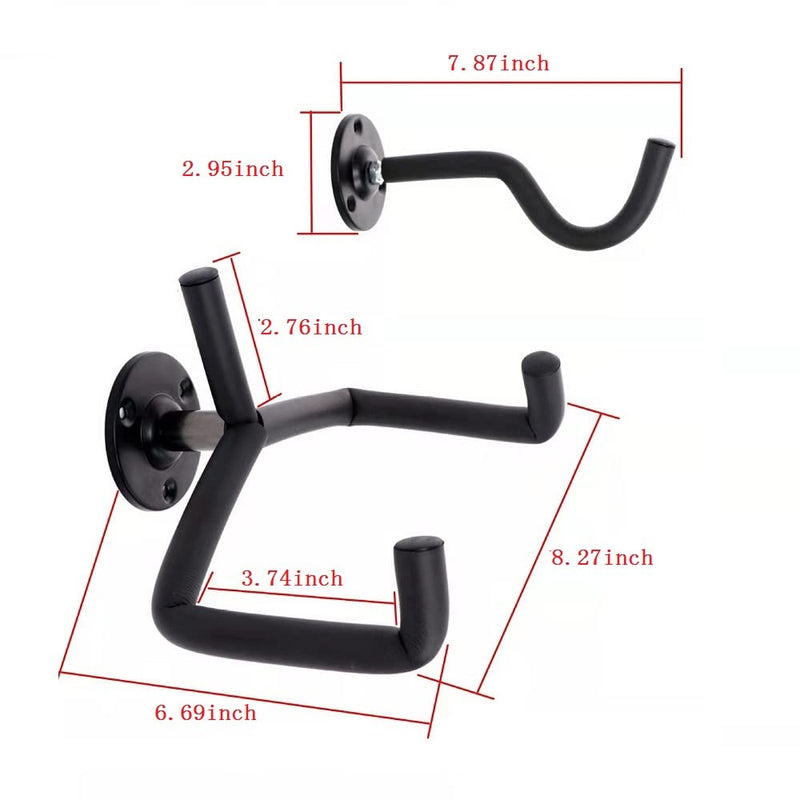 Ukulele/Bass/Violin Hanger Wall Mount Slatwall Horizontal Electric Guitar Holder Bass Stand Rack Hook