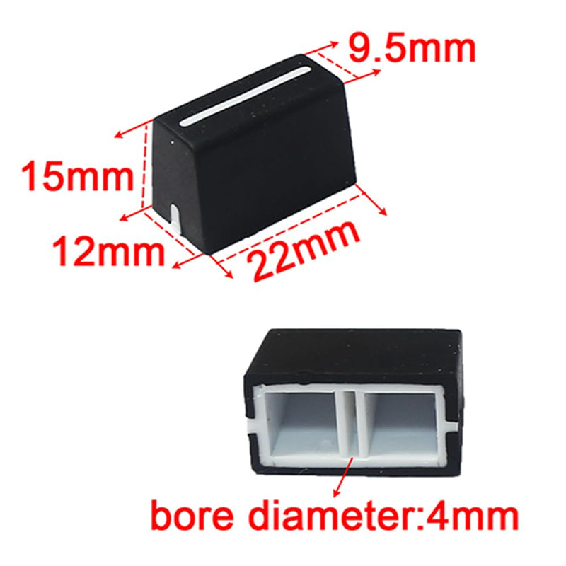 5pcs Universal Fader Knobs Replacement Fader Cap Slider for DJ Controller Mixer Console Pioneer Pioneer DJM、DDJ、XDJ, Denon Numark AKAI RANE VESTAX (Universal Black Hats) universal fader caps-5pcs black