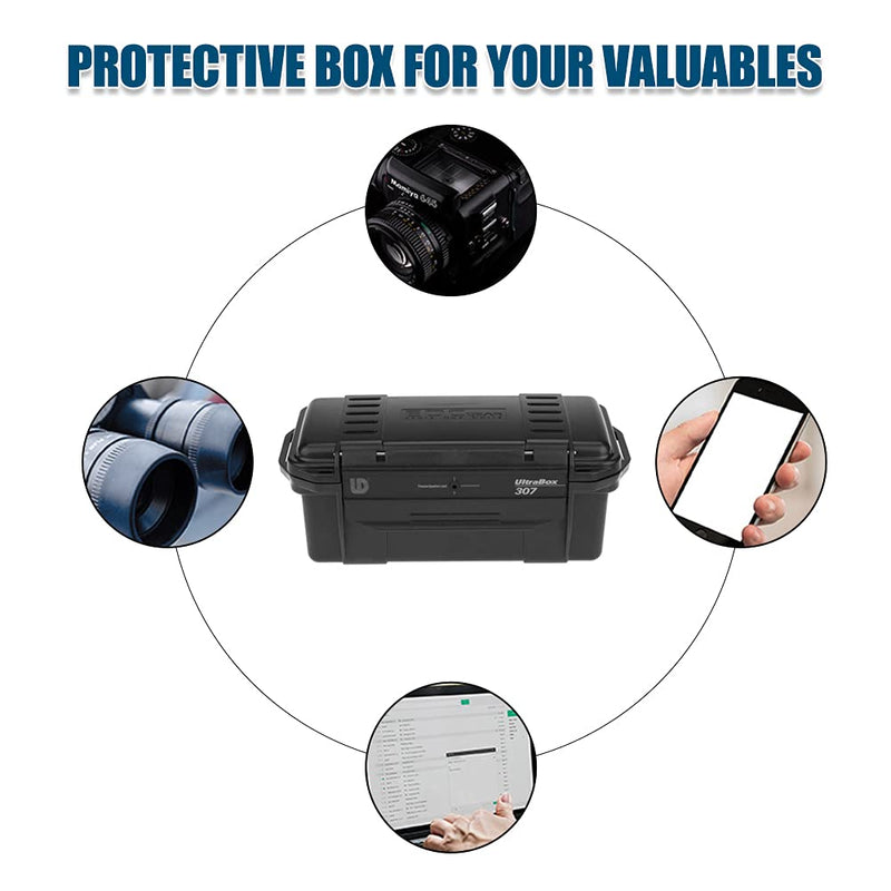 Eboxer 3 Sizes Protective Waterproof Case, Outdoor Shockproof Storage Case, with Sponge, for Loading Smartphone Hard Drive, and Other Small Electronic Devices C 7.9x3.9x3.2in