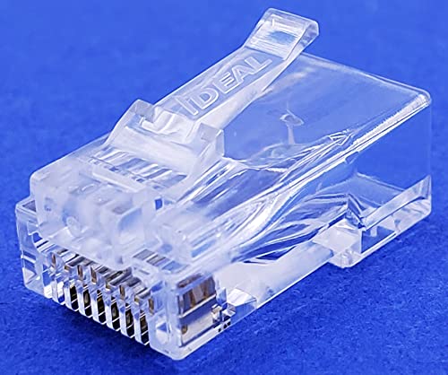 Ideal Electrical 85-385 Unshielded Feed-Thru Modular Plug, Cable Connector for CAT6A/6 Unshielded Cables, 50 Connectors 50 Pack