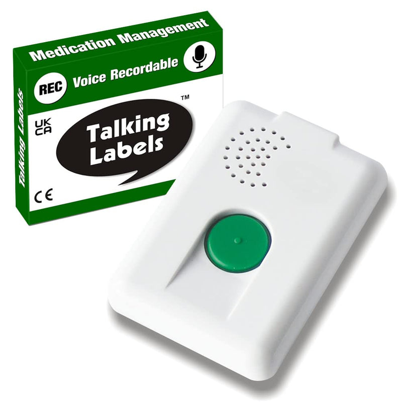 [AUSTRALIA] - Talking Products, 20 Seconds Record Talking Label for Medication Management, Visual Impaid, Audible Hints for Identifying and Taking Medications 