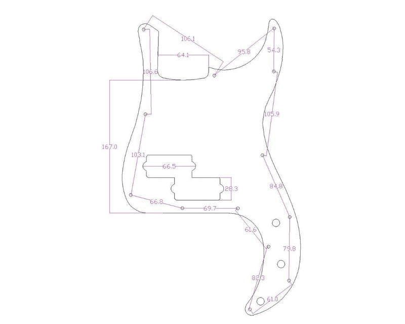 Dopro 13 Hole Right Handed Modern-Style Metal Aluminium Anodized Precision Bass P Bass Pickguard Fits American Fender P Bass Black Right Handed Version