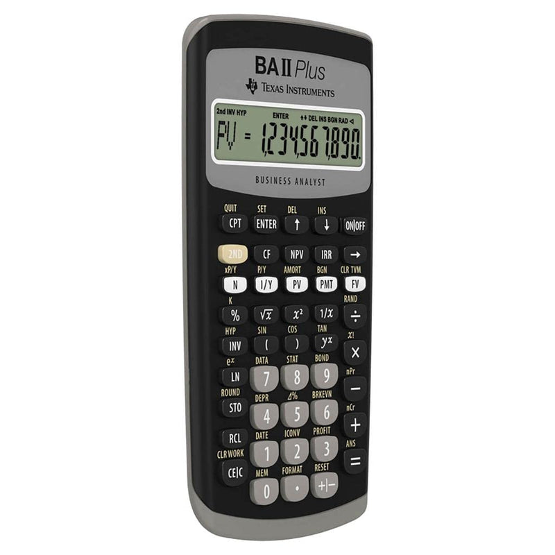 Texas Instruments IIBAPL/TBL/3E2 Advanced Financial Calculator BAII Plus Single