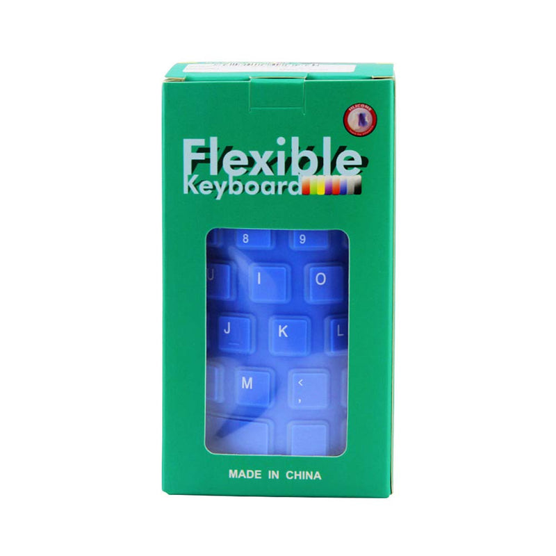 Foldable Silicone Keyboard, USB Wired 85 Keys Waterproof Rollup Silent Typing Soft Touch Keyboard for PC Notebook Laptop(Blue)