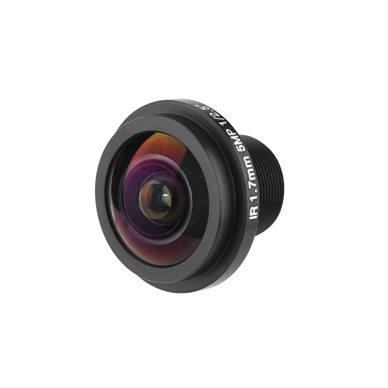 Security Camera Lens, 5MP HD Fisheye Security Camera Lens 1.7mm Focal Length 185¡ãCCTV Lens for Fisheye Security Cam (Black)